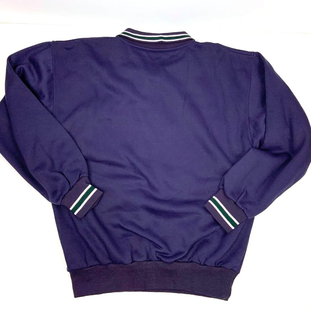 Vintage 90s Christian Dior Monsieur Quarter Button Navy Sporty Sweatshirt Sz L - Picture 14 of 16